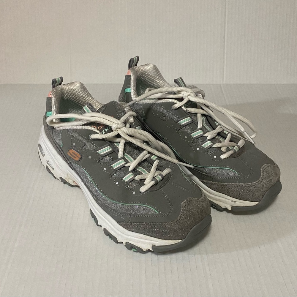 Sketchers Women’s D’Lites sparkling Rain Cushioned Memory Foam Sneakers Sz 8.5